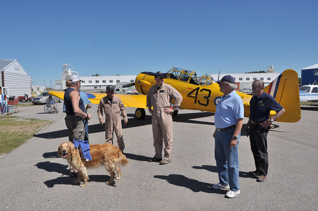 Yellow Wings Fliers with Museum Greeters